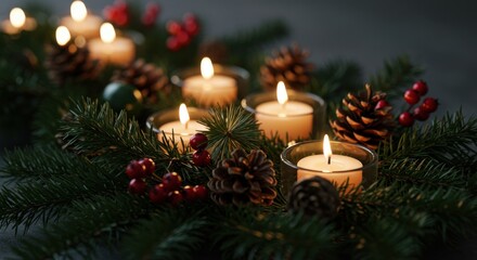 Christmas Decoration with Candles (Photo)