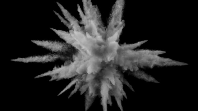 White smoke explosion - 60fps