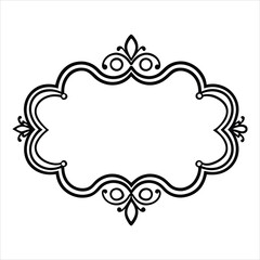 silhouette trendy vintage whimsical borders for on white background