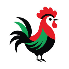 Rooster Animal Illustration Red Comb Artwork