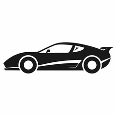 Racing Car icon vector silhouette illustration isolated on white background