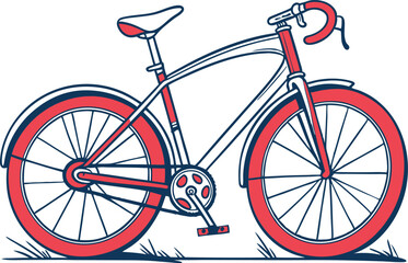 Fototapeta premium Detailed Bicycle Vector Illustration with Basket and Elegant Design for Urban Lifestyle and Eco-Friendly Projects