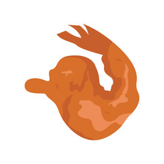  fried shrimp icon vektor