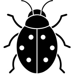 creative details Ladybug icon vector illustration 