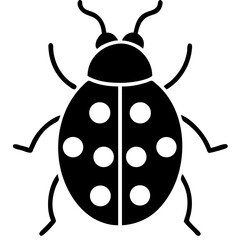 creative details Ladybug icon vector illustration 