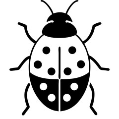 creative details Ladybug icon vector illustration 