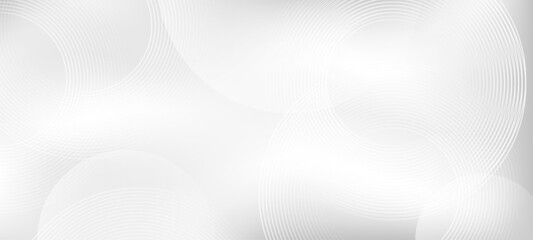 White abstract background with layered circular line patterns. Suitable for presentations, technology themes, or professional branding visuals.