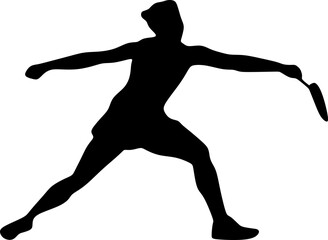Badminton Player Silhouette