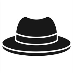  silhouette hat on white background