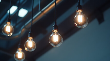 Electrician wiring light fixtures in new office building. Featuring accuracy and focus