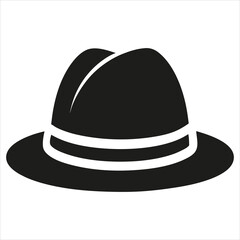 silhouette hat on white background