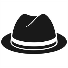  silhouette hat on white background