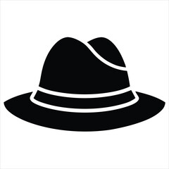  silhouette hat on white background