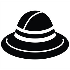  silhouette hat on white background