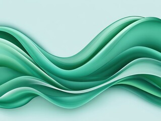 Obraz premium Abstract Teal Waves
