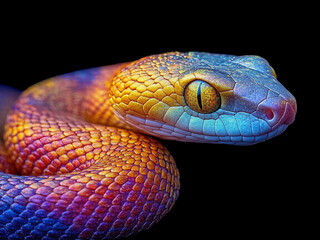 Fototapeta premium Rainbow Serpent: The Spectrum of Life.