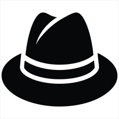  silhouette hat on white background