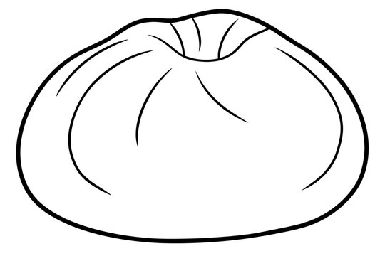 Bean Bag Line Art Vector Illustration