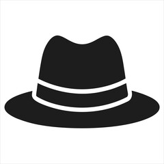  silhouette hat on white background