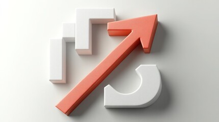 A white percentage symbol with a downward-pointing arrow, representing a financial decline on a white background.