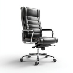 Black leather executive office chair ergonomic adjustable swivel desk computer chair modern