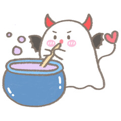 The Little Ghost Is Brewing a Magic Potion
