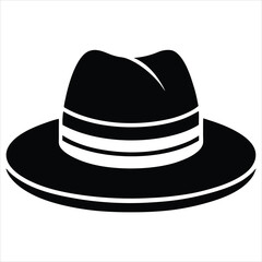  silhouette hat on white background