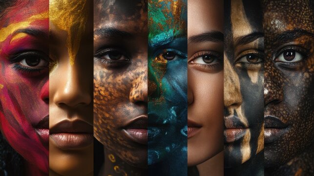 World day as diverse cultures and multiculturalism society and international tolerance celebration of global diversity and african american asian and caucasian culture integration and pride as a mult