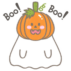 The Little Pumpkin Ghost on Halloween Night