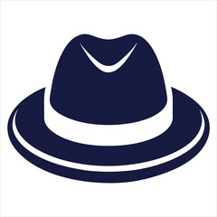  silhouette hat on white background