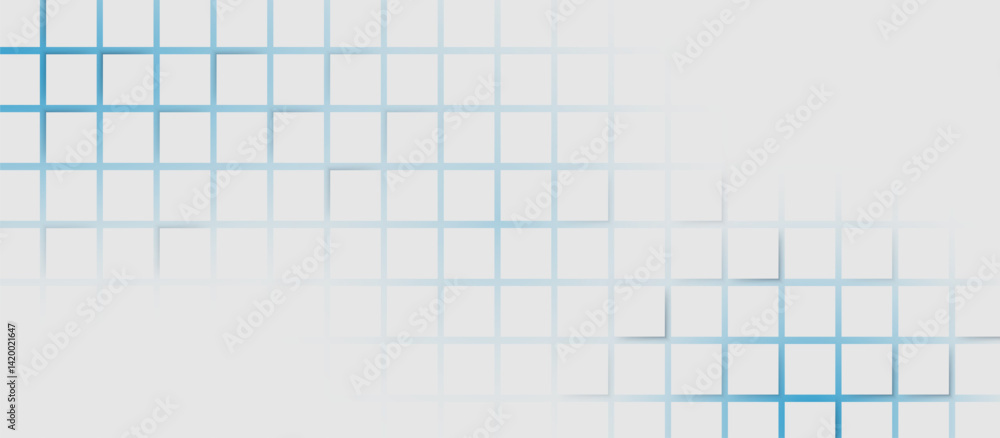Poster Blue Grid Pattern Abstract Background with Gradient Fade