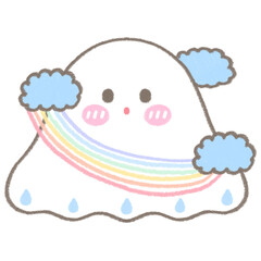 The Cheerful Little Ghost Who Brings Rainbows on Rainy Days