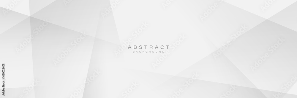 Poster Minimal Abstract White Polygonal Background with Transparent Shapes