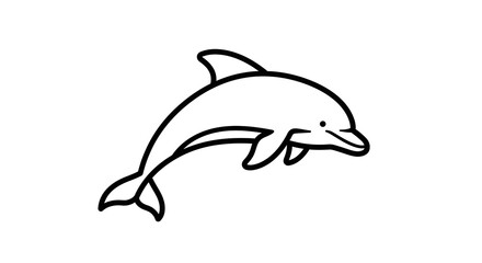 Dolphin Outline Drawing Illustration
