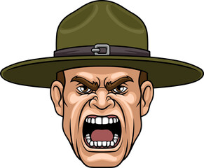 Drill Instructor Sergeant Bootcamp Army Soldier