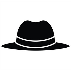  silhouette hat on white background
