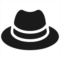  silhouette hat on white background