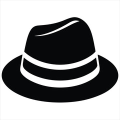  silhouette hat on white background