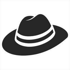  silhouette hat on white background