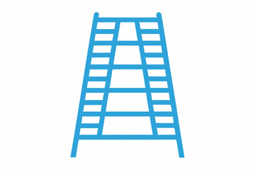 Ladder Shelf Line Art Vector Illustration