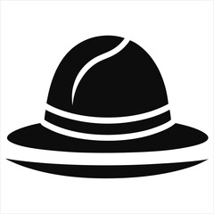  silhouette hat on white background