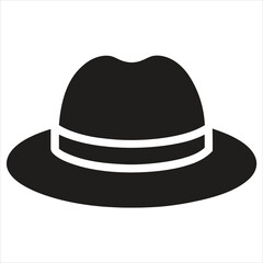  silhouette hat on white background