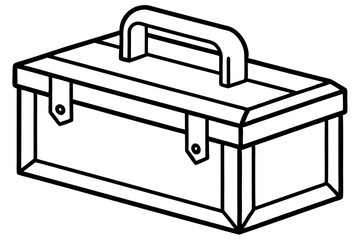 Tool Chest Line Art Vector Illustration