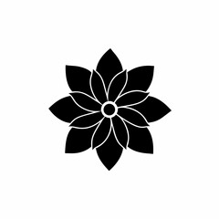 creative details Blooming flower icon Vector Illustration