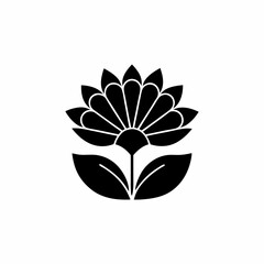 creative details Blooming flower icon Vector Illustration