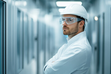 Testing aerogel insulation modern industrial facility innovative materials sleek design engineering perspective cutting-edge technology