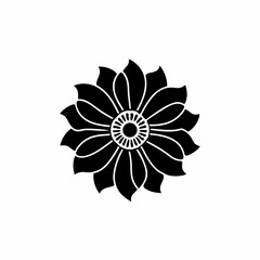 creative details Blooming flower icon Vector Illustration