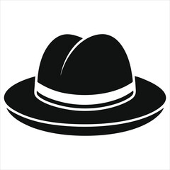  silhouette hat on white background