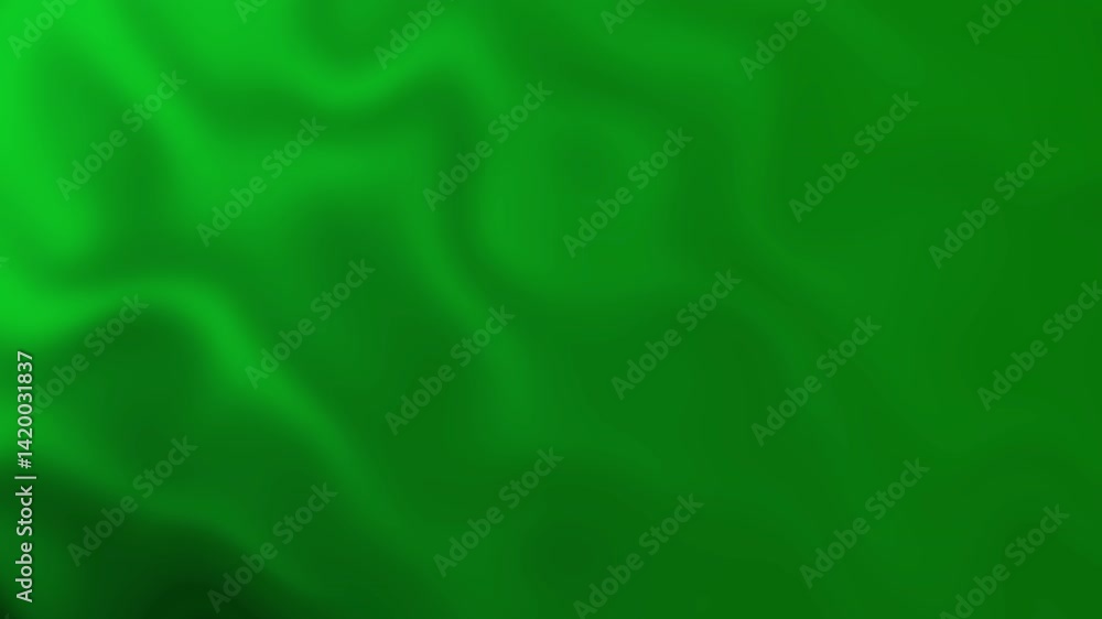 Poster abstract green background with smooth wavy flowing forms