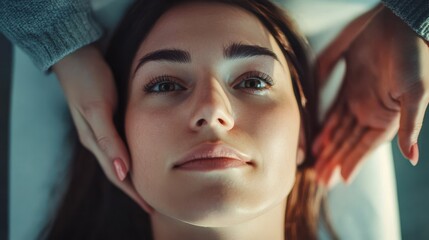 psychology, mental therapy and people concept - close up of woman psychologist and patient at psychotherapy session